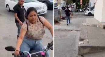 Video: Ni 5 segundos le duró la dicha a una mujer que estrelló su moto cuando salía del concesionario