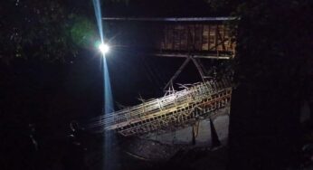 Puente en el Huila que estaba en reconstrucción se vino al piso, ¡6 personas resultaron heridas!