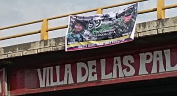 Apareció otra pancarta de las FARC en Cali este 8 de junio