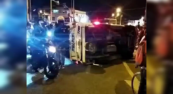 VIDEO: Ambulancia se volcó en la autopista Simón Bolívar
