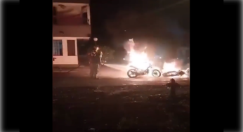 Video: Balacera dejó cuatro personas heridas en Tuluá, en el mismo hecho tres motos fueron incineradas