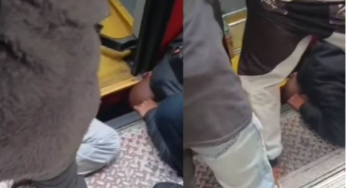 Video viral del día: Hombre quedó con la cabeza atrapada en el Transmilenio de Bogotá
