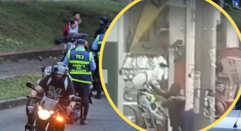 Agreden brutalmente a agente de tránsito en Cali: el agresor huyó y ya fue identificado